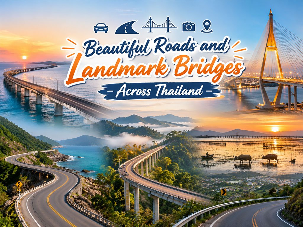 Bellissime strade e ponti simbolo in tutta la Thai